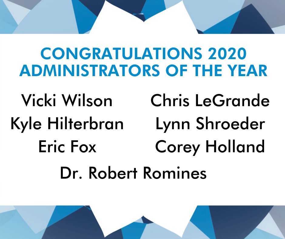 CCOSA's tweet photo. Congratulations to our 2020 Administrators of the Year! #Refocus2020 https://t.co/X6X00qZOuA