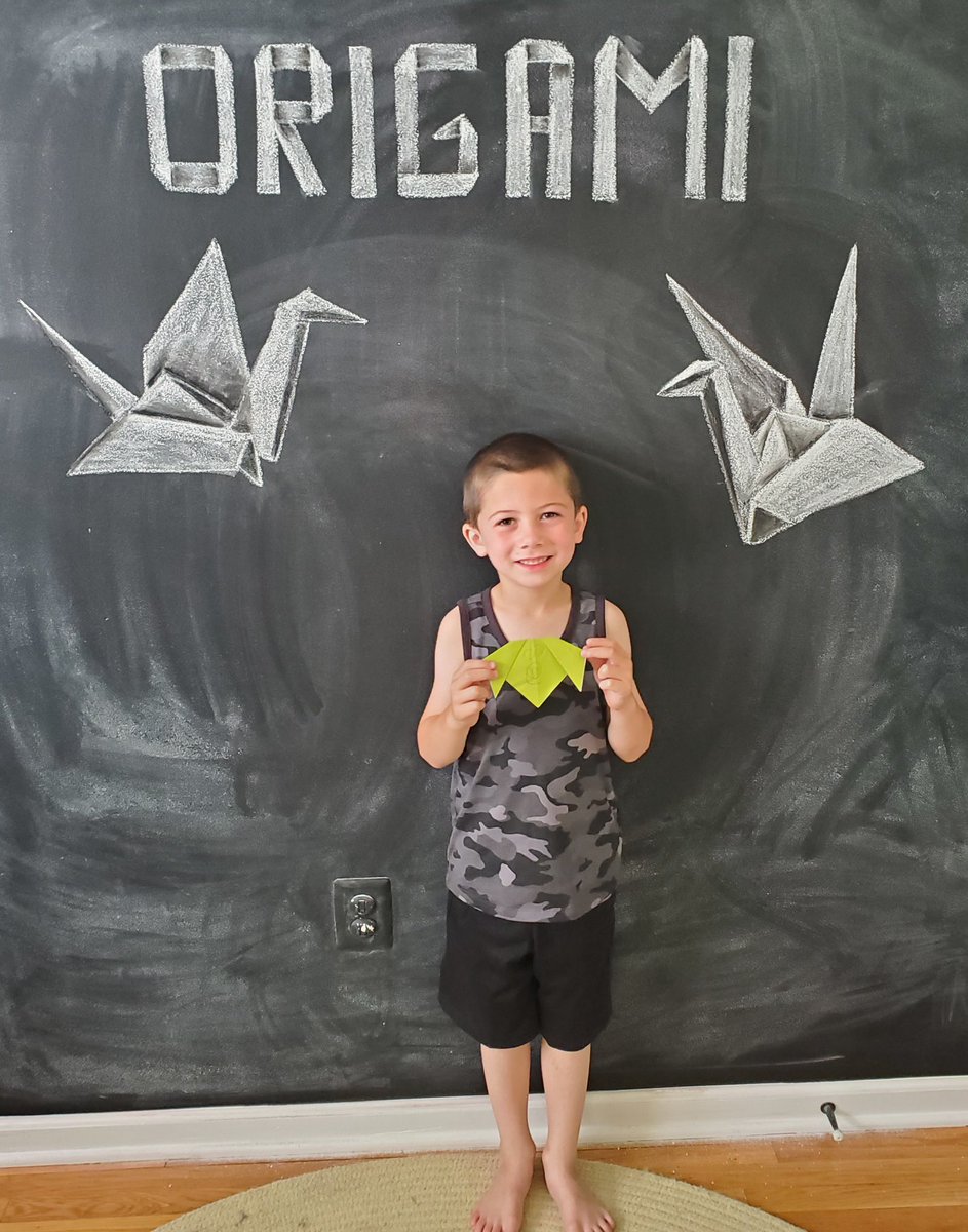 MTL_HS_K's tweet photo. On the 12th to last day of Kindergarten, we celebrated the letter O with Origami Day! We made a cat and a dog. I was super impressed with how well the students did following along! https://t.co/kCbwNahn8H