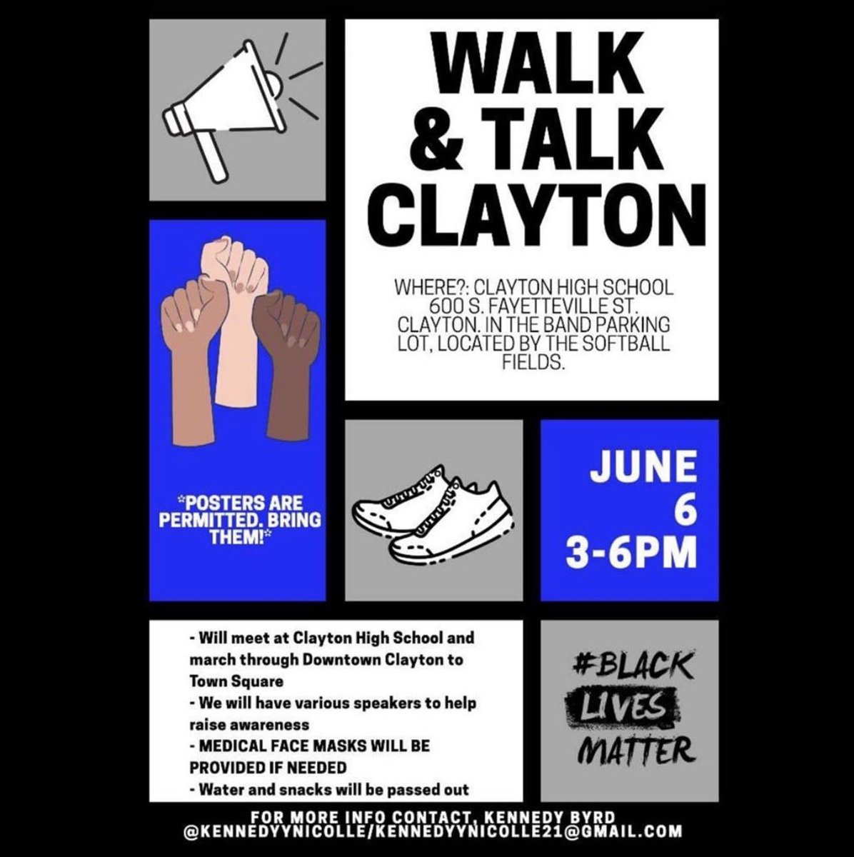 Local protest happening this Saturday from 3-6! Meet at Clayton High School! Make a poster supporting the cause and help raise awareness! <a href="/kennedyynicolle/">ken</a>