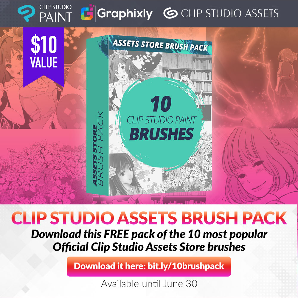 Graphixly on Twitter "Download this FREE Clip Studio Assets Brush Pack