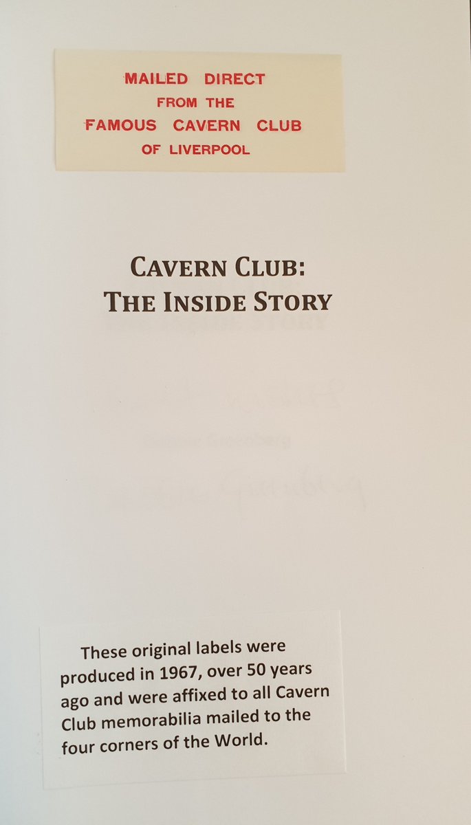 Cavern Club - The Inside Story - The Beatles Bookstore – Want something original from The Cavern? Every book purchased here will be signed and include a sticker from The Cavern which was used in the '60s.... beatlesbookstore.com/product/cavern…
