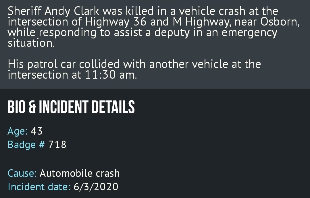 ChicagoPD19's tweet photo. My condolences to the family and friends of #FallenHero #Sheriff #AndyClark #EOW 03Jun2020

#NeverForgotten #BlueLivesMatter #AllLivesMatter #AllGaveSomeAndSomeGaveAll #ServeAndProtect #SlowDown https://t.co/UakO1uziTG