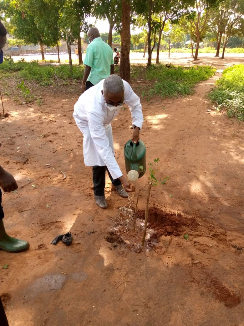 Atj2E_Tg's tweet photo. @Atj2E_Tg a procédé ce mercredi en partenariat avec l’Association "reboisons vite le Togo" à la mise en terre de 200 plants de #KhayaSenegalensis  et d’hévéa à la polyclinique d’Agoe Demakpoe dans le cadre de la journée de l’arbre observé chaque  #1erJuin au #Togo. @loiclawson1 https://t.co/2yfY0SOOCg
