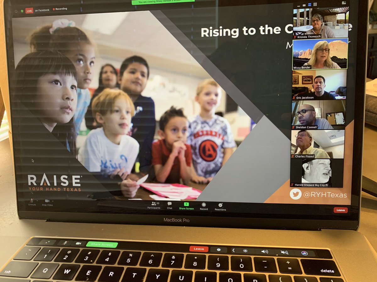 Thank you to Missy Bender with Raise Your Hand Texas for the program today! Discussing the impact of COVID19 on school districts now and moving forward. #TexasPublicSchools
