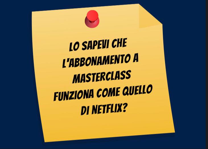 L_Olivieri96's tweet image. Masterclass consente di iscriversi e seguire tutte le lezioni dei corsi online da qualsiasi dispositivo attraverso il pagamento di un abbonamento mensile o annuale, proprio come quello delle più famose piattaforme di streaming online. 💻📱🖥
#WeLearning #smm20