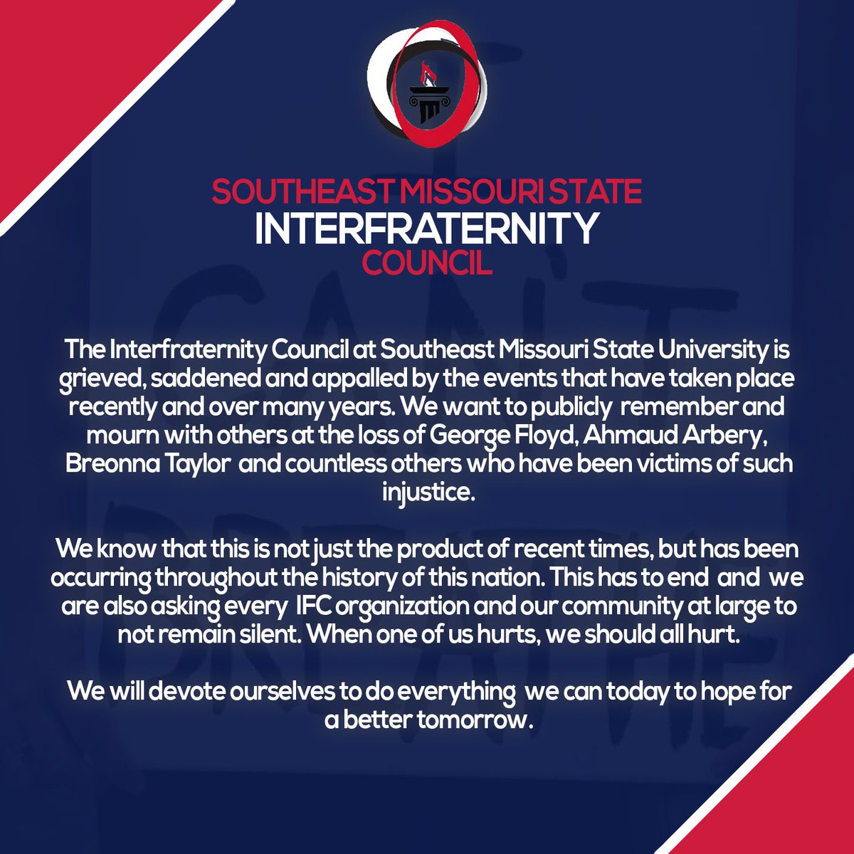 We see you. We hear you. We are with you.