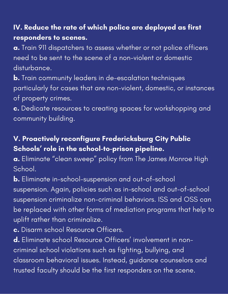 FXBGCollective's tweet photo. Here are our demands. We ask that the leaders of the City of Fredericksburg answer them with compassion and diligence. Read them here! https://t.co/6LJ0IODjPh