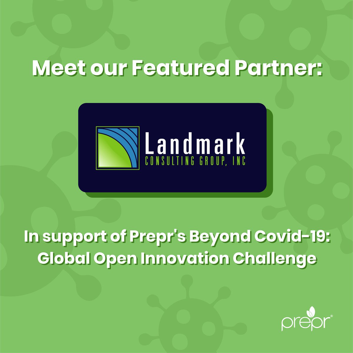 preprme's tweet photo. Introducing our Featured Partner @ConsultLandmark - Landmark Consulting Group for our Beyond Covid-19: Global Open Innovation Challenge.
Get Started!
Open until June 10th!
https://t.co/73GySoiI1v
#BeyondCovidChallenge
#OpenScience #GlobalChallenge #PreprMe #DoSomething https://t.co/RM9tOIjBJz