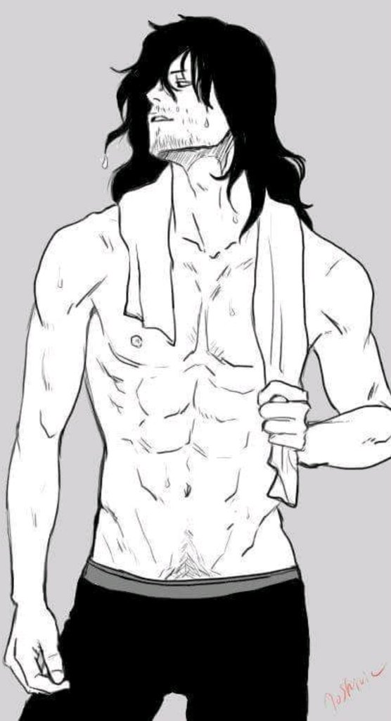 SaraWerewolf185's tweet photo. My crush! Do I have a chance ladies? #crush #Aizawa #Abs #sweat #185yearsold #OCaccount https://t.co/qYLaCV1UIq