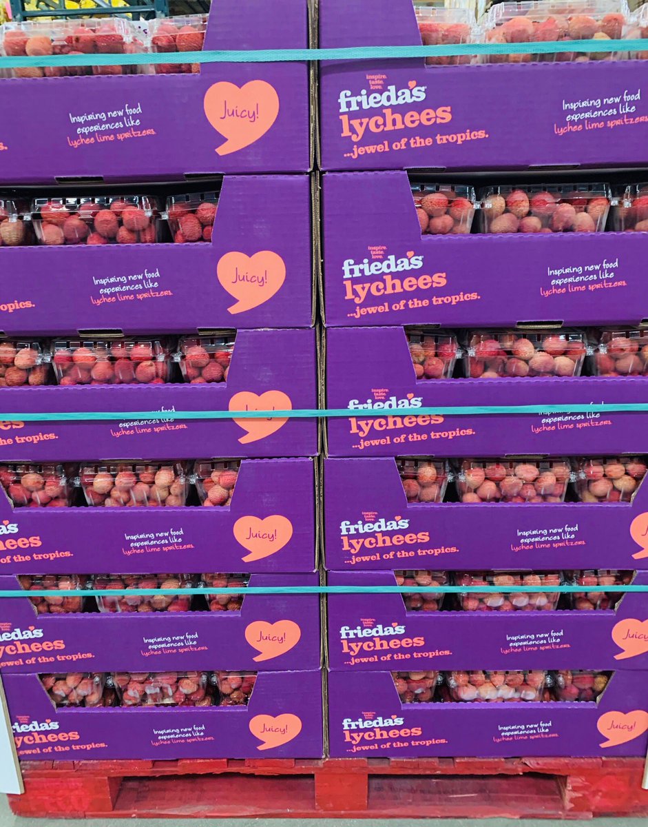 WarrenPackaging's tweet image. Packed and headed to retail! @FriedasProduce 
•
•
#retail #produce #inspire #purple
