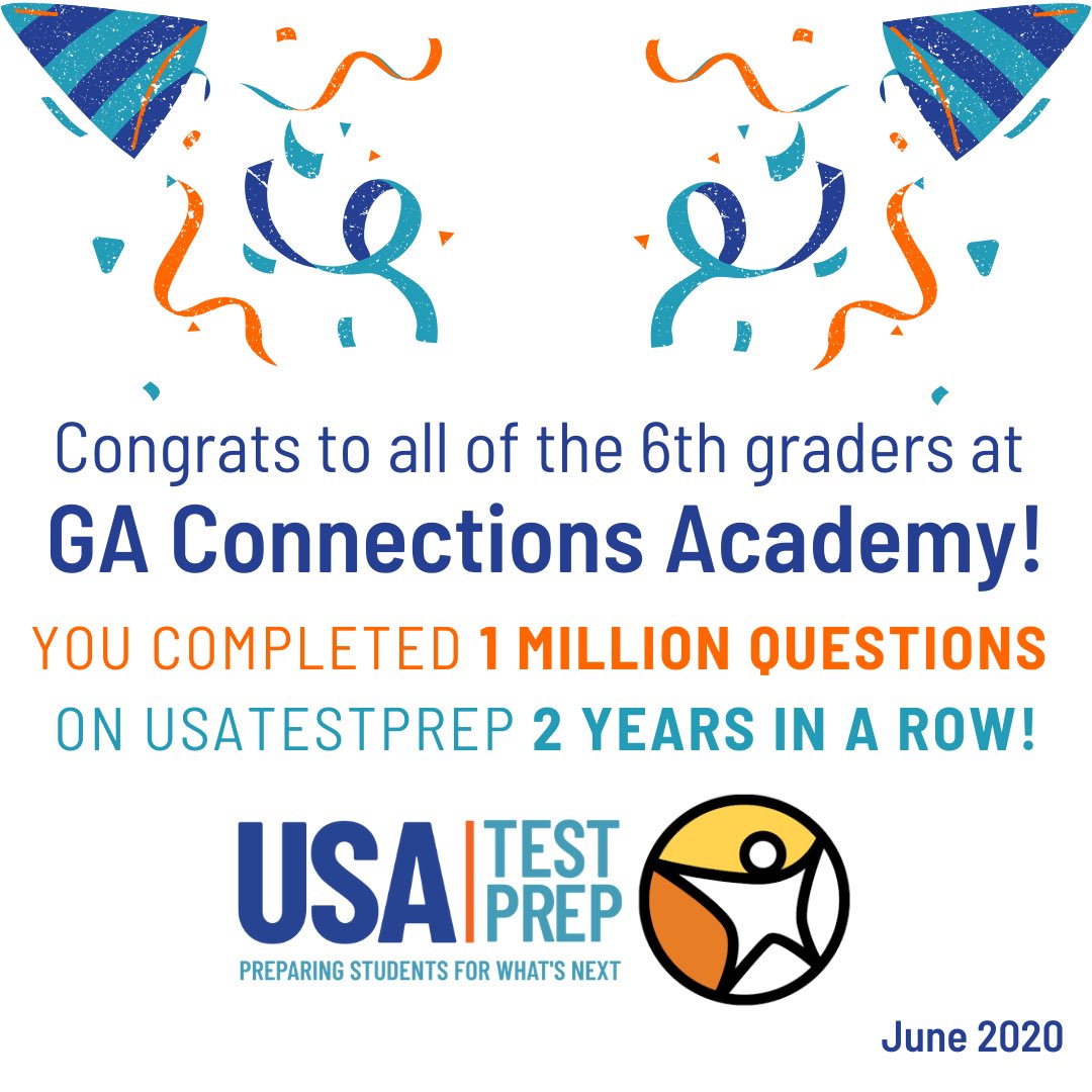 usatestprep's tweet photo. 2 years in a row! WE SEE YOU @ConnectionsGa! 🤯💯🤩
“Students were proud of their accomplishments in #USATestprep (so many green dots!)” #Accomplished https://t.co/d6nldYoNQW