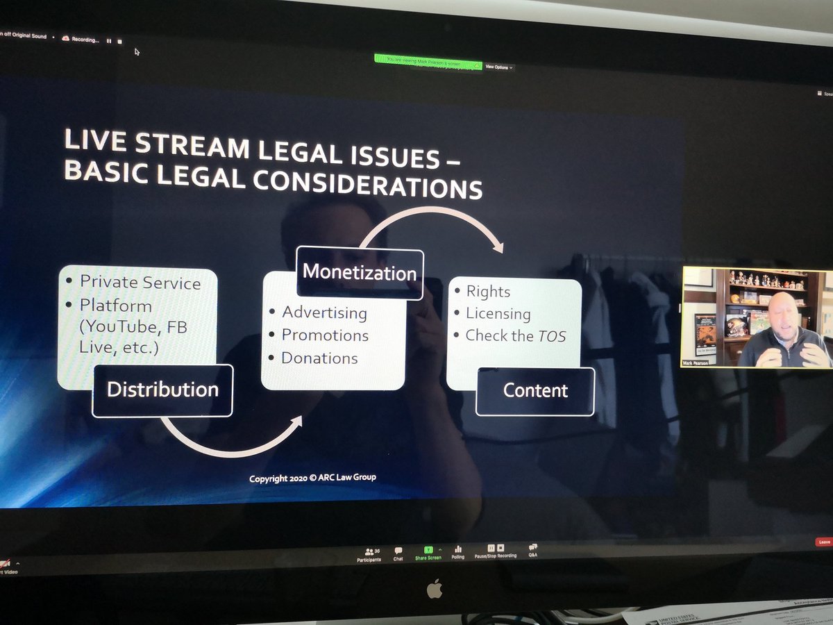 Mark Pearson <a href="/ARCLawGroup/">ARC Law Group</a> dropping so did and donts for artists and musicians on live streaming today.