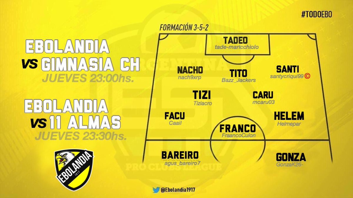 Los 11 que salen hoy en busca de los 6 puntos!