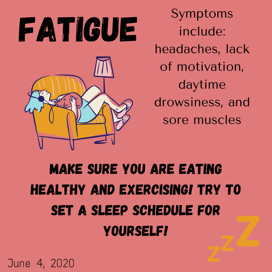 After a tough end to the school year, it's normal to feel fatigued and exhausted. In order to feel less tired throughout the day, make sure you're establishing healthy habits and getting the suggested amount of sleep!