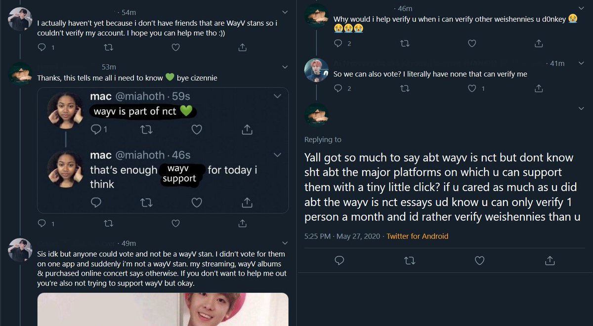 (Thread.)Do you think comments like these feel welcoming?Do you think this makes people WANT to invest time into supporting WayV?I wish people would consider HOW they inform fans about ways to support and how unwelcoming some of these tweets are. (Esp for new fans.)+