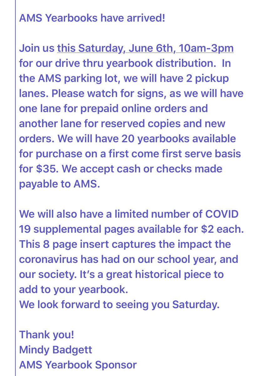 AMS (@amspirates) on Twitter photo AMS Yearbooks are in!!! Please see below for pickup times and more information! @ActonMS_AVID <a href="/AMS_Badgett/">Mindy Badgett</a> <a href="/AMSPrincipals/">AMS Principals</a> AMS Yearbooks are in!!! Please see below for pickup times and more information! @ActonMS_AVID <a href="/AMS_Badgett/">Mindy Badgett</a> <a href="/AMSPrincipals/">AMS Principals</a>