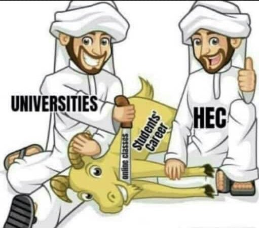 AbdulRe61927311's tweet photo. #BoycottOnlineClasses #SayNoToUniversitiesFees 
#HEC_JawaabDou https://t.co/H4mAzRuOVI