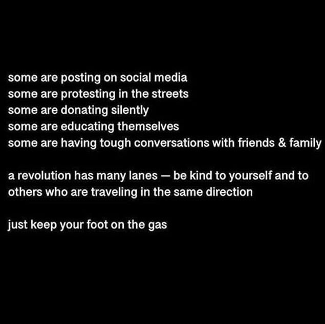 Everyone can contribute. You don’t have to be in the streets to make a difference. #LinkArms. #BlackLivesMatter
