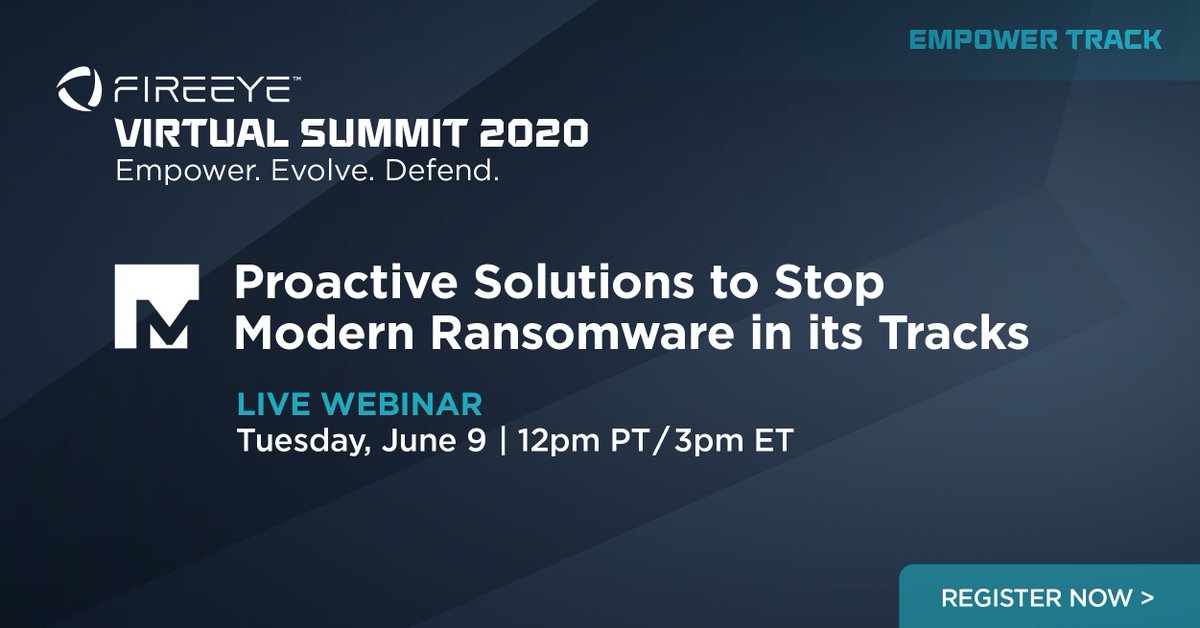Mandiant's tweet photo. Proactive assessment is critical for preventing and preparing for #ransomware attacks. 

Find out why during our webinar at #FireEyeVirtualSummit: https://t.co/4yPD21kTMy https://t.co/cR98qf6yco