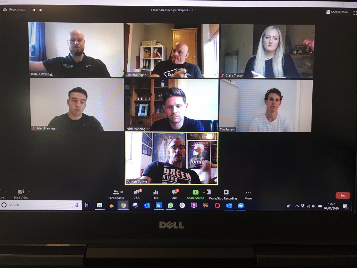 UKSCA's tweet photo. We’re off again on the weekly  @UKSCA roundtable discussing S&amp;C internships and volunteering with @CITracey86 @JWalsh_91 @TimSYJarrett @dotraining @Aden_Flannagan &amp; @NickManningSnC hosted by @joelbrannigan03 🙌 https://t.co/tPAqZ7zaic
