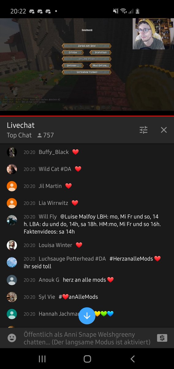 DAModeratoren's tweet image. Ein sehr schöner Stream war das heute für Daniel. Zu aller erst: Das hast du dir sehr verdient😊💗

Zum 2. war der Chat heute wieder sehr anstrengend und diese süße Aktion von euch war toll mit zu erleben. Es freut uns, wenn unsere Arbeit anerkannt wird. Vielen Dank euch🙈💗