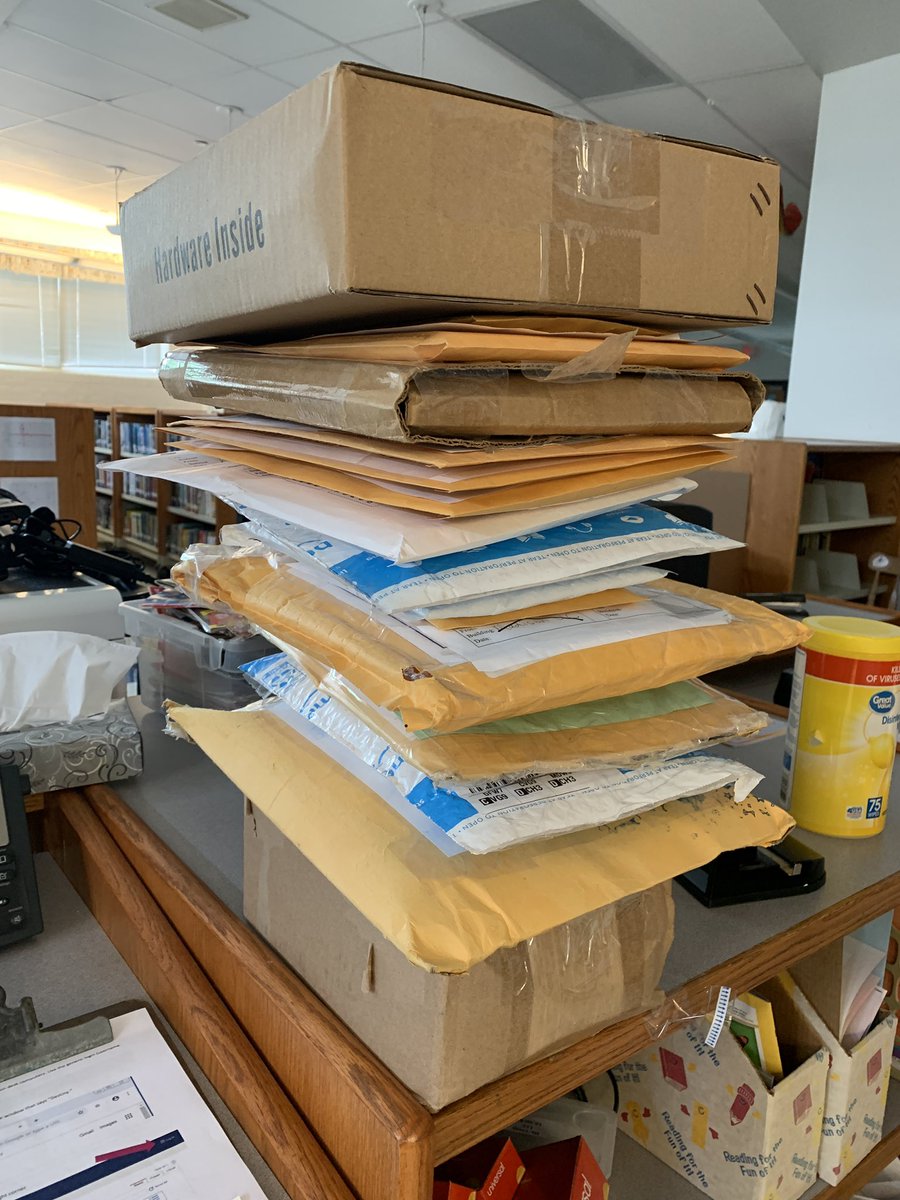 MsYoungInTheLLC's tweet photo. Even more impressive than yesterday’s Tower of Mo is today’s tower of books going back to other D200 libraries. Apologies to my fellow LLC Directors. 😬 Thank you for always being willing to share! https://t.co/GxHI6Xt2qI