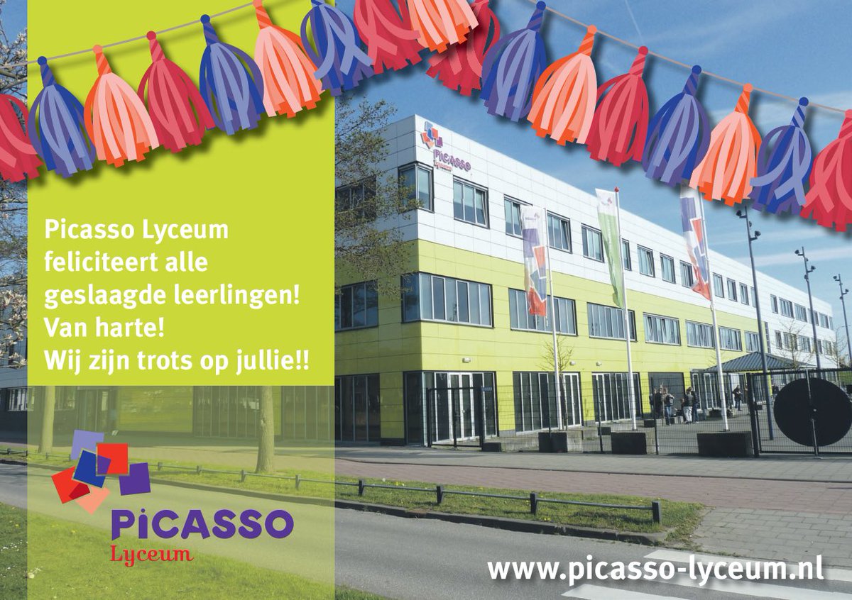 Het #PicassoLyceum feliciteert alle geslaagde leerlingen! Van harte! We zijn trots op jullie!!