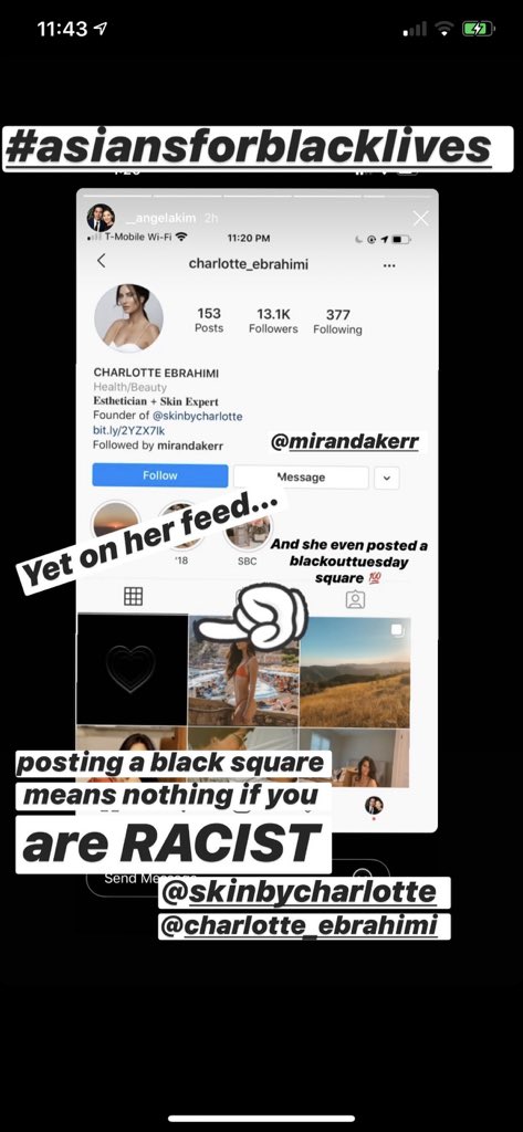 CHARLIExNGUYEN's tweet photo. @charlotte_ebrahimi @skincarebycharlotte you are done!! We need to fight racism in every front! You violate the rules and over $50 doesn’t give u the right to act that way especially being a person of influence! Shame on u!! https://t.co/phsfZSExzr