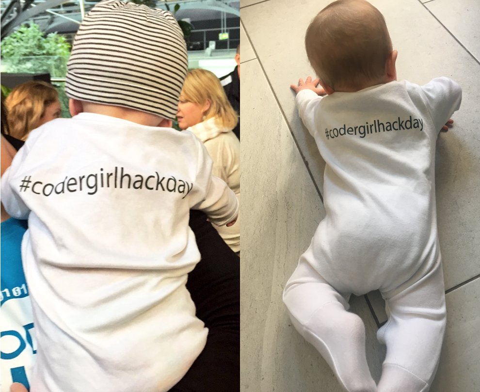 CoderGirlsRock's tweet image. For a little levity in these weighty times, something #ThrowbackThursday-ish--daughter in 2016 &amp;amp; son in 2020 wearing the same #codergirlhackday pajamas.