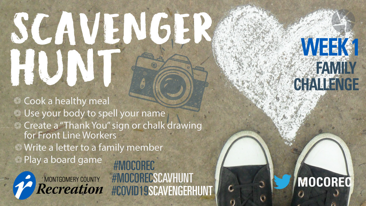 Moco Rec Icymi Our 10 Week Family Scavengerhunt Kicks Off On Friday June 12th Each Week A New Challenge Will Be Posted On Facebook As An Event When The Event Is
