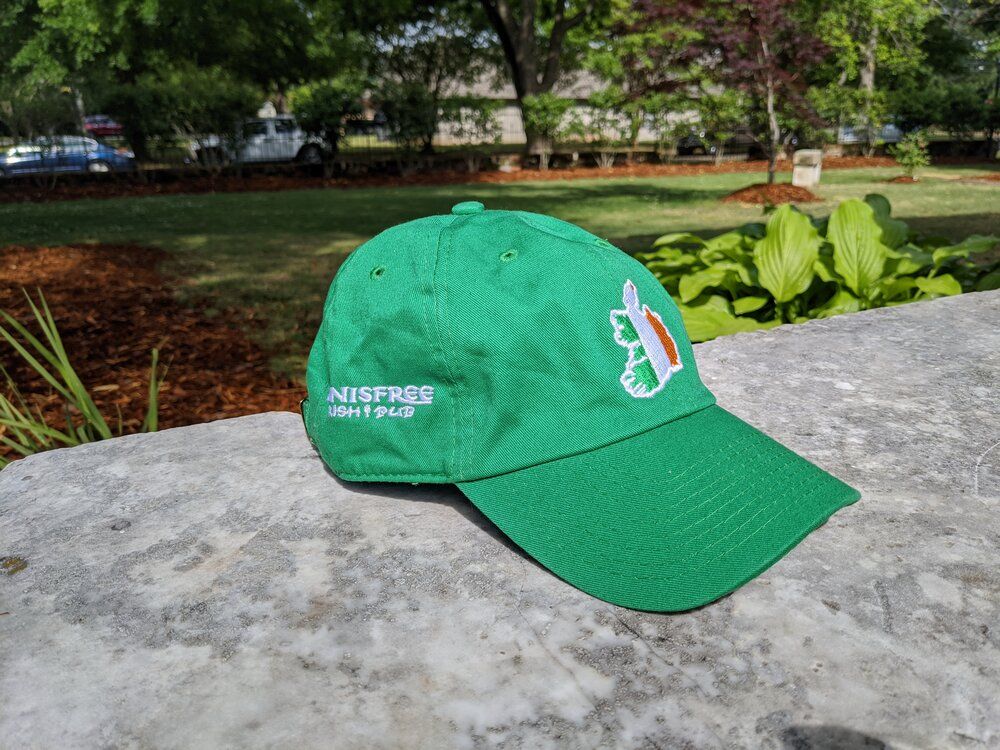 innisfreettown's tweet photo. Our latest super-stylish design in an all-cloth adjustable baseball hat with the flag of Ireland on front and our Innisfree logo along the side. Get yours now, only a limited number made! https://t.co/L77g4lXGQ5 #HeadToTheFree #CurbsideCarryout #RMFT https://t.co/peZnwQbENk