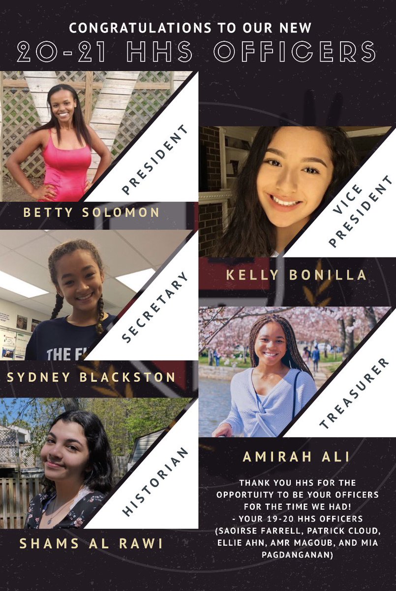 Our new officers for next year! Hope everyone is staying safe!! 🧡