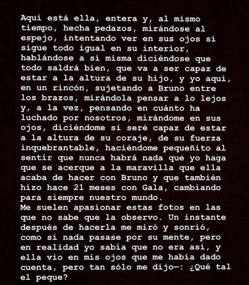 Reflexiones mágicas y atemporales necesarias de compartir.⁣
⁣
<a href="/JavierCordura/">Javier Castillo</a>: «Esta es mi foto más preciada: mi mujer, tras dar a luz, mirándose en el espejo. En la segunda imagen encontraréis lo que escribí entonces».⁣modajust