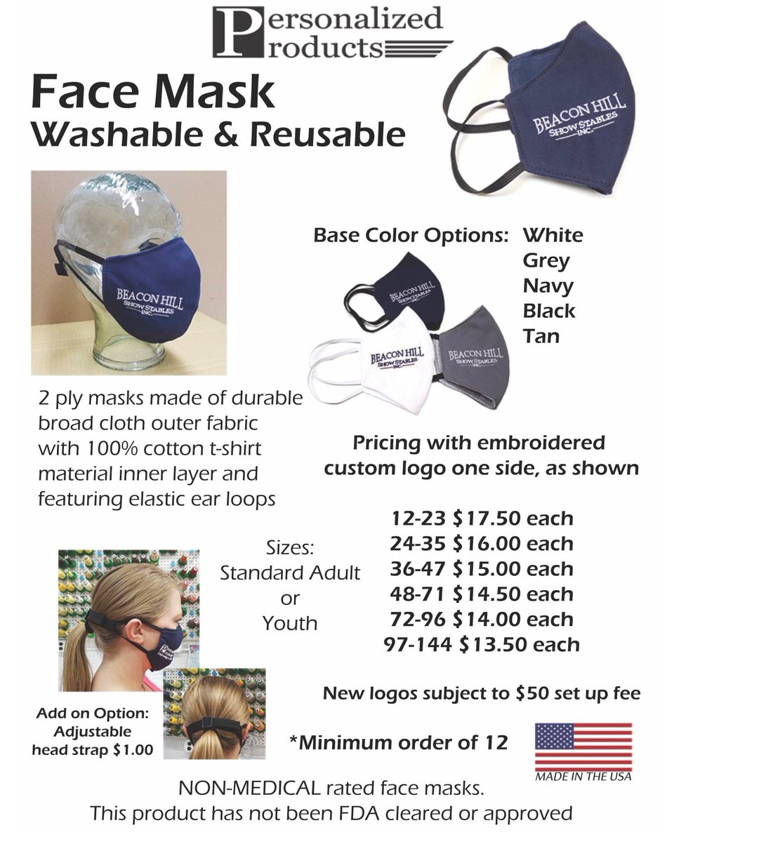 With life returning to a new normal, we are pleased to offer a new line of custom face masks. Contact us today to place your order! blog.pphorse.com/custom-face-ma…
