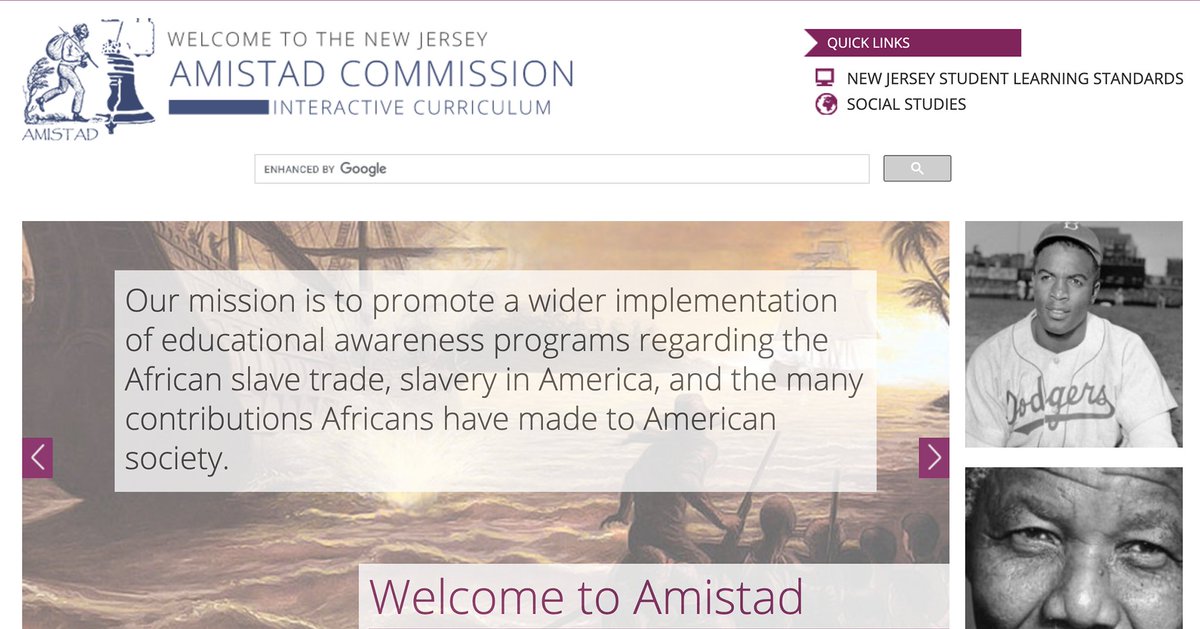 New Jersey is the FIRST STATE IN THE NATION to require that African-American history be taught in EVERY grade. #BlackLivesMatter 
 
Learn more about <a href="/TheNJAmistad/">TheAmistadCommission</a> curriculum: 
📚nj.gov/education/amis…
📚njamistadcurriculum.net