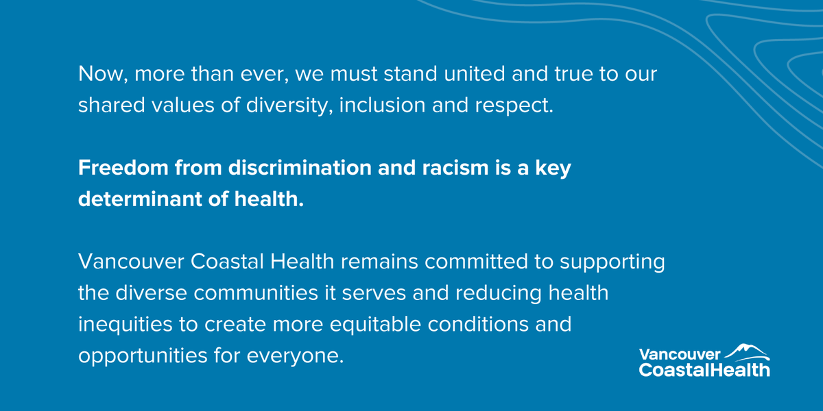 Freedom from discrimination and racism is a key determinant of health.