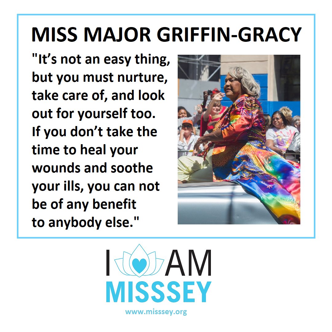 who are disproportionately more likely imprisoned in the prison industrial complex. Miss Major was one of the leaders of the stonewall riots and good friend to Sylvia Rivera (who will be a later topic). in 1978 she moved to San Diego where she begun working in food banks and