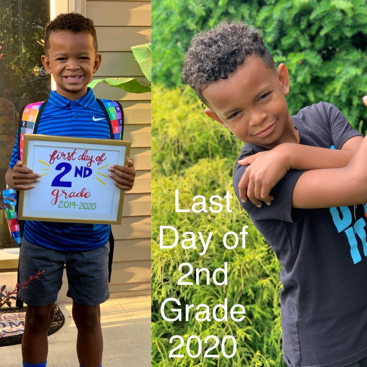TaraFlowers22's tweet photo. There you have it!! Jax’s last day of school! #movingupday #2020 #thirdgradeherewecome @CoachMFlowers https://t.co/7cGifh1ltB