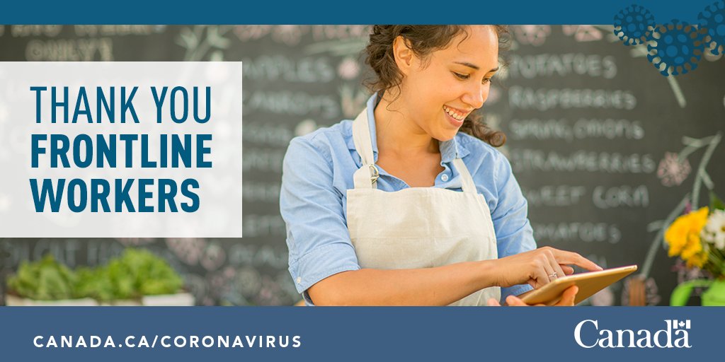 InspectionCan's tweet photo. To the frontline workers in the food service industries, we thank you for your ongoing support to Canadians during #COVID19. #ThankYouThursday https://t.co/nyyfJZGmsA