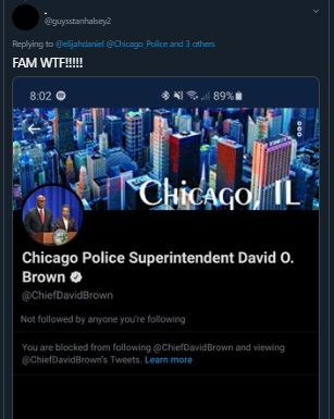 enigma2774's tweet photo. Chicago Chief of Police has now started blocking anyone who tweets him asking about his officers abuse #BLUEFALL https://t.co/aqVweAQF3i