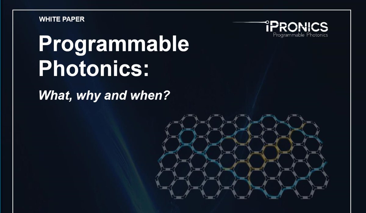 iPronics's tweet image. Find out more about Programmable Photonics in our last White Paper.
👉ipronics.com/white-paper-pr…
#programmablephotonics #photonics