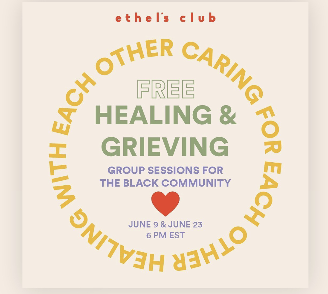Workshop Houston (@workshophouston) on Twitter photo Ethels Club is offering two free therapy sessions for members of the black community. Sessions will be hosted by licensed black therapists.
<a href="/ethelsclub/">ethel’s club</a> 1st session, June 9th, tag anyone in need. Here’s the link! msha.ke/ethelsclub/
#blacklivesmatter #blm #therapy #healing Ethels Club is offering two free therapy sessions for members of the black community. Sessions will be hosted by licensed black therapists.
<a href="/ethelsclub/">ethel’s club</a> 1st session, June 9th, tag anyone in need. Here’s the link! msha.ke/ethelsclub/
#blacklivesmatter #blm #therapy #healing