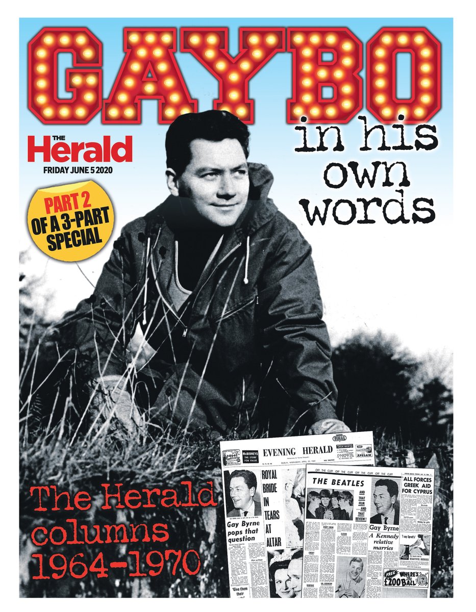 DublinIndo's tweet image. In tomorrow's Herald: PART 2 OF GAYBO IN THIS OWN WORDS - Don't miss your free souvenir pullout featuring our favourite Gay Byrne Herald columns from 1964 - 1970.