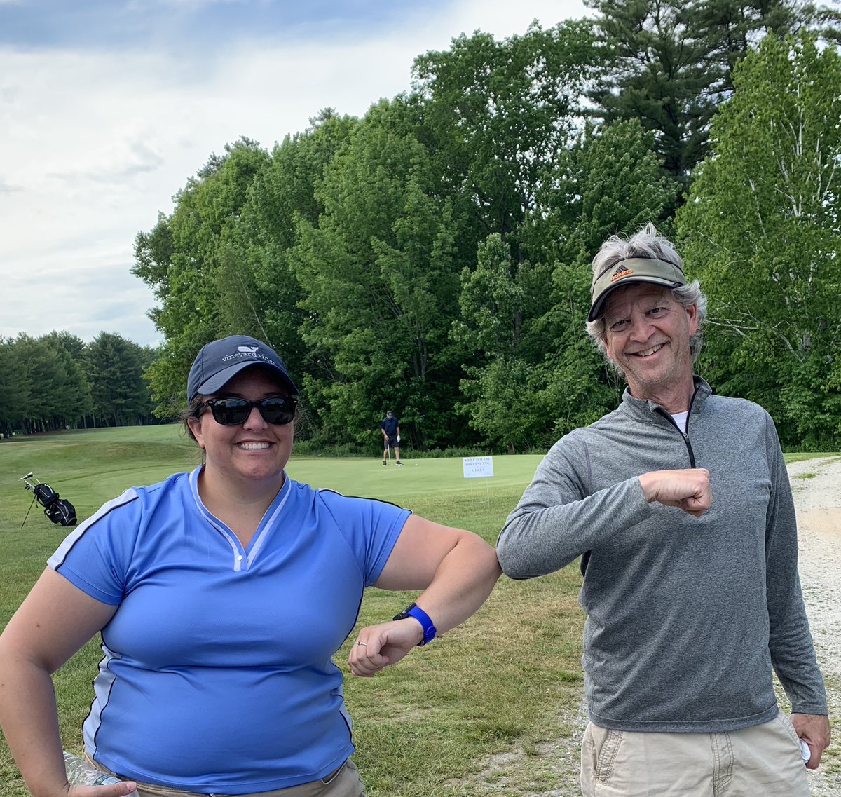 After 5 years, we finally got together to play 9! <a href="/BeaudryJeff/">JeffBeaudry</a> <a href="/AnitaStewartMcC/">Dr. Anita Stewart McCafferty</a>