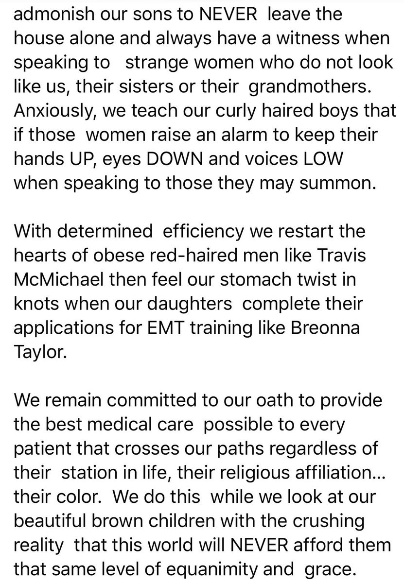 doctimes2's tweet photo. @Oprah "For 8 minutes and 46 seconds we saw, but most of all we heard. 114 words. Two pierced our souls. Two cries for Mama..." We are 1200 physician moms of color and this is our statement: #McStuffinMommies #PromiseUs #letusbreathe https://t.co/N88zlFpbBN