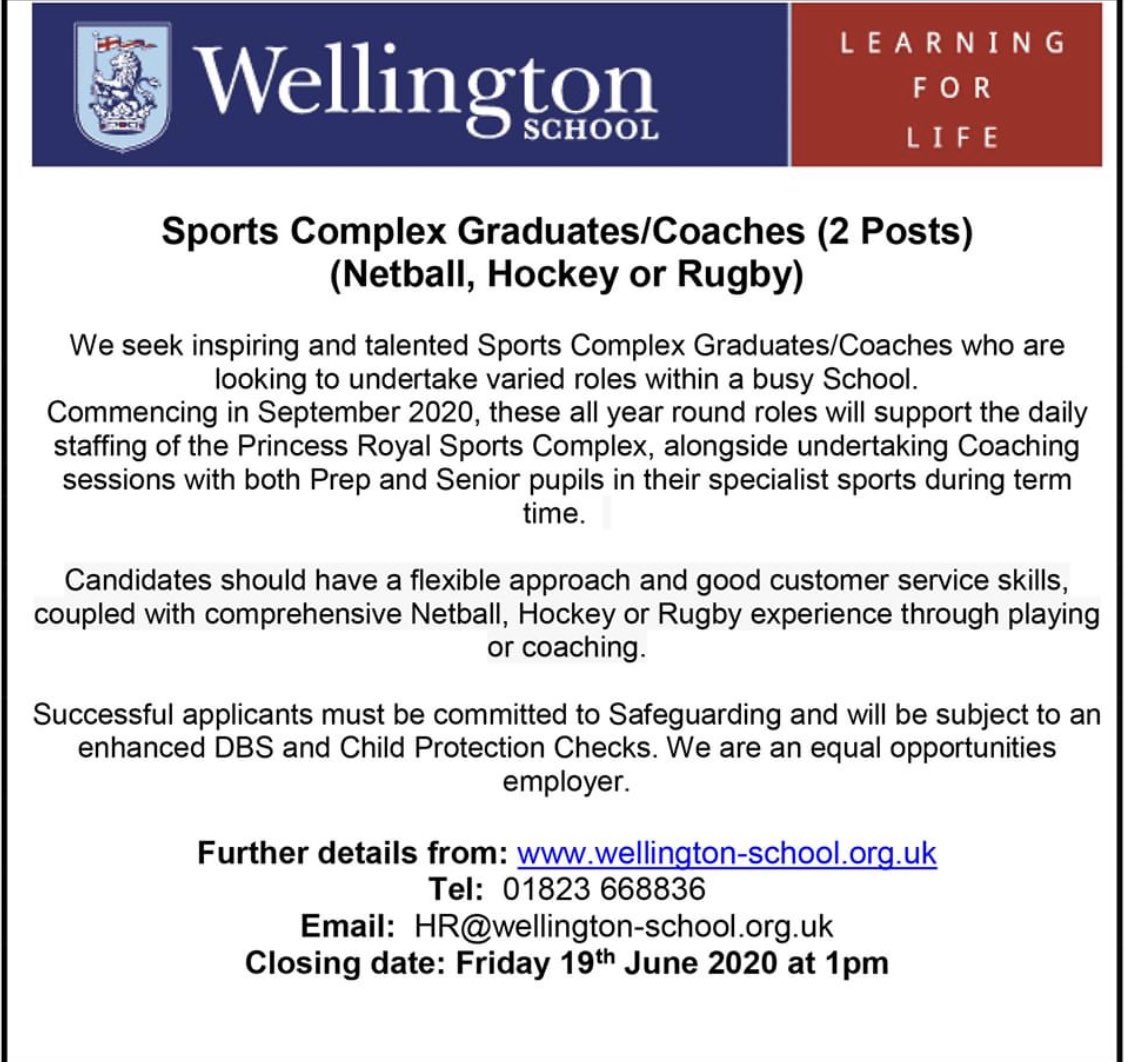 New roles <a href="/wellingtonsch1/">Wellington School</a> <a href="/wellington_spw/">Wellington Sport</a> 
#opportunities
