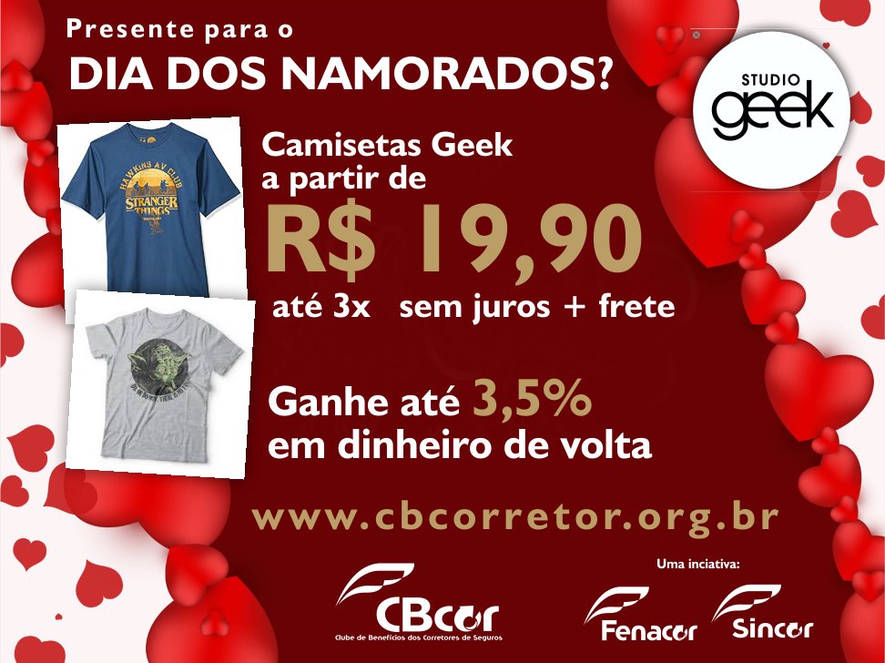 Fenacor_Oficial's tweet photo. Seu namorado(a) é nerd ou geek? O CbCor também pode te ajudar a economizar nesse Dia dos Namorados.

O site https://t.co/iwpCMD7rPH, mais um benefício da Fenacor/Sincor, tem ofertas e descontos do Geek Studio 

#fenacor #sincor #vantagens #beneficios #cahsback #diadosnamorados https://t.co/PW6vIYYdxS