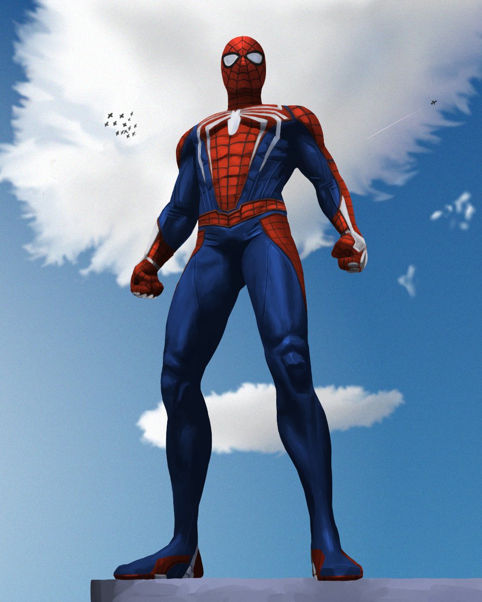 Sktkhr クモに拘った 模写 イラスト スパイダーマン マーベル