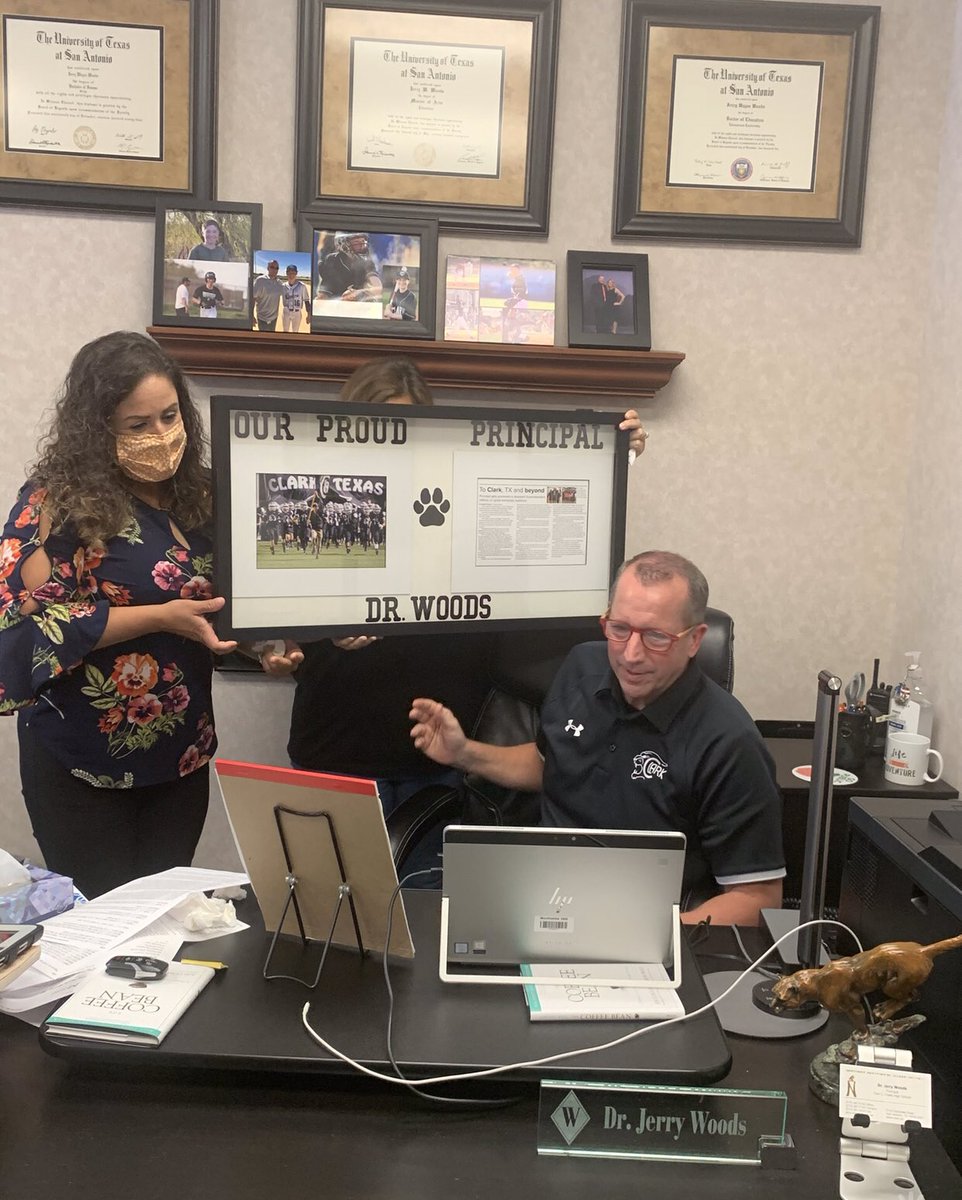 Bittersweet day today as we said goodbye to the 2019-20 school year, goodbye to our proud principal and had our final family meeting. Happy tears, sad tears and lots of great memories shared! #ClarkStrong #ClarkProud #ClarkTexas #ClarkFamily ❤️🐾