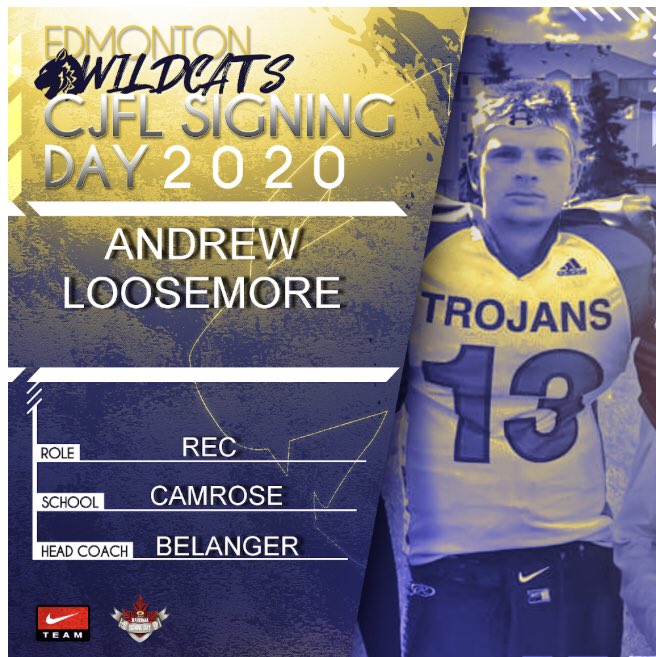 EWCATS's tweet photo. Welcome Andrew to the Wildcats #CJFLSigningDay#CREW #Notalex https://t.co/U0QaDbiCxB